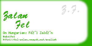 zalan fel business card